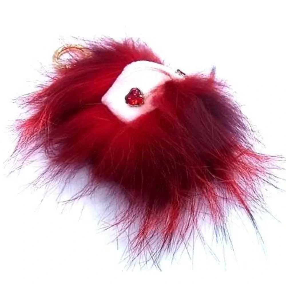 Fendi Monster Bugs Fur Bag Charm  Heart Eyes
